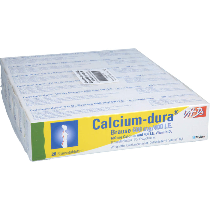 Calcium-dura Vit D3 Brause 600 mg/400 I.E., Brausetabletten, 120 St BTA