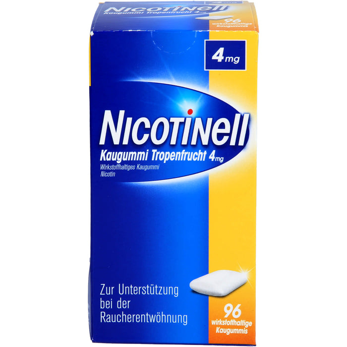 Nicotinell Tropenfrucht Kaugummi 4 mg zur Raucherentwöhnung, 96 pcs. Chewing gum