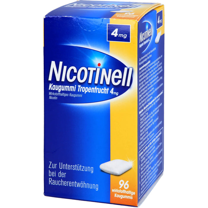 Nicotinell Tropenfrucht Kaugummi 4 mg zur Raucherentwöhnung, 96 pc Gomme à mâcher