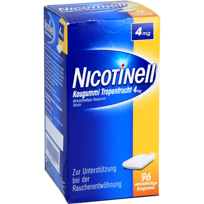 Nicotinell Tropenfrucht Kaugummi 4 mg zur Raucherentwöhnung, 96 pcs. Chewing gum