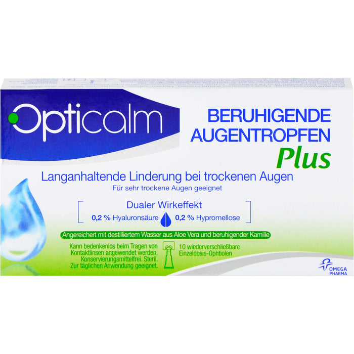 Opticalm Beruhigende Augentropfen Plus, 10 pc Pipettes à dose unique