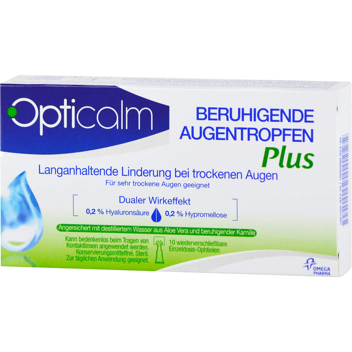 Opticalm Beruhigende Augentropfen Plus, 10 pc Pipettes à dose unique