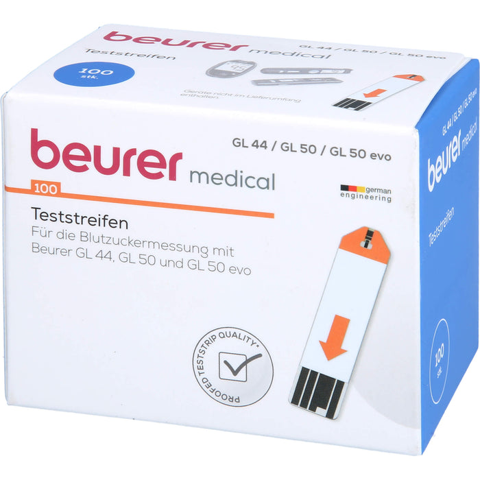 beurer GL 44 / GL 50 / GL 50 evo Blutzuckerteststreifen, 100 pcs. Test strips