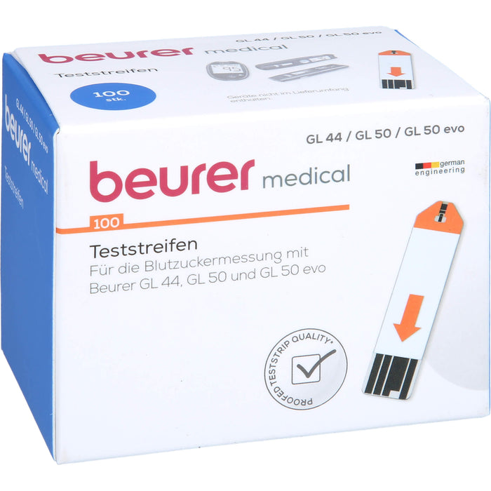 beurer GL 44 / GL 50 / GL 50 evo Blutzuckerteststreifen, 100 pcs. Test strips