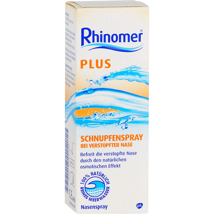 Rhinomer plus Schnupfenspray bei verstopfter Nase, 20 ml Lösung