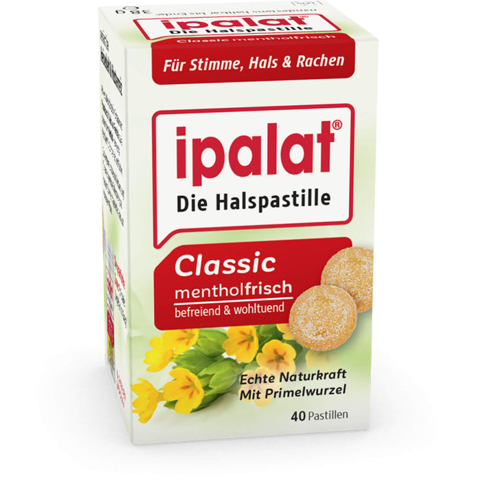 ipalat Die Halspastille Classic mentholfrisch, 40 pcs. Pastilles