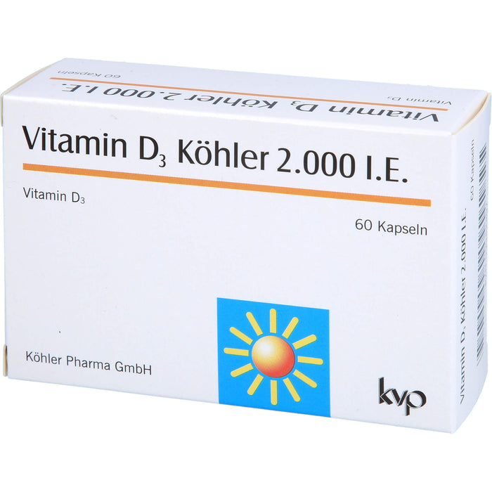 Vitamin D3 Köhler 2000 IE, 60 pc Capsules