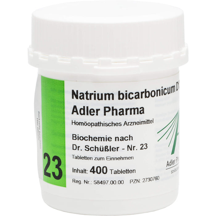 Biochemie Adler 23 Natrium bicarbonicum D12 Tbl., 400 St TAB