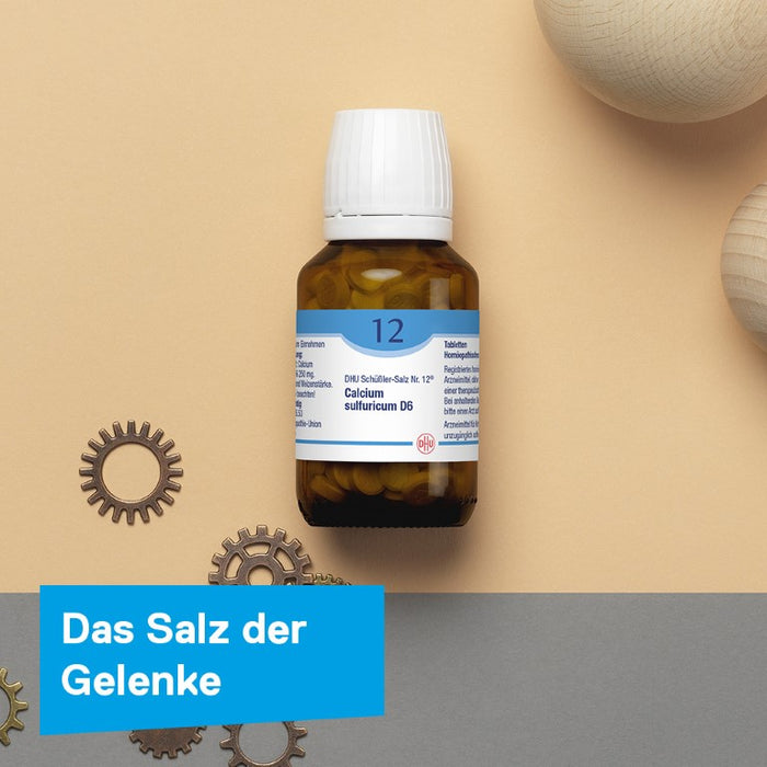 DHU Schüßler-Salz Nr. 12 Calcium sulfuricum D6 – Das Mineralsalz der Gelenke – das Original – umweltfreundlich im Arzneiglas, 200 pcs. Tablets