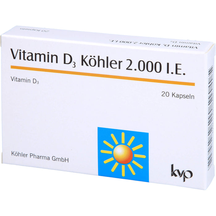 Vitamin D3 Köhler 2000 IE, Kapseln, 20 St KAP