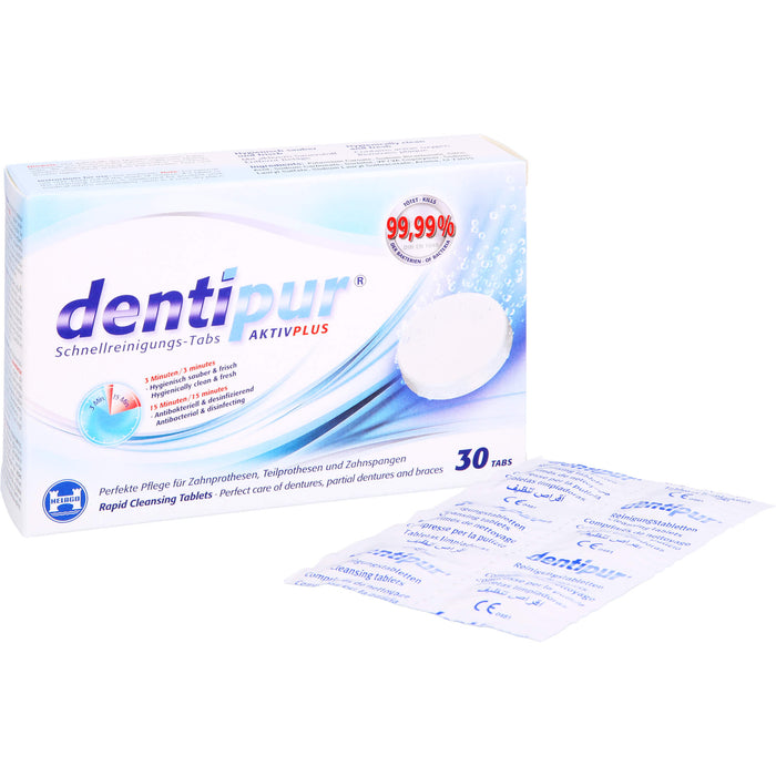 dentipur Schnellreinigungstabletten, 30 pc Tablettes