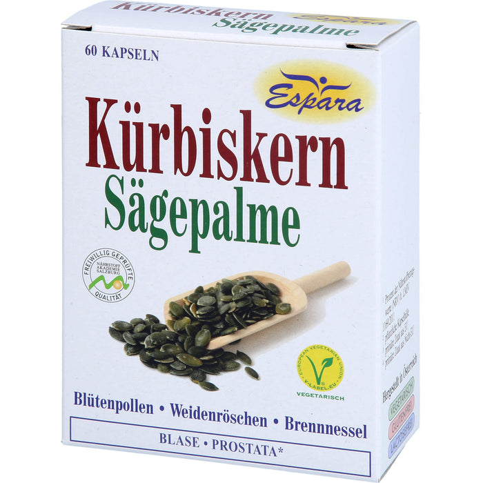 Kürbiskern-Sägepalme Kapseln für Blase und Prostata, 60 pcs. Capsules