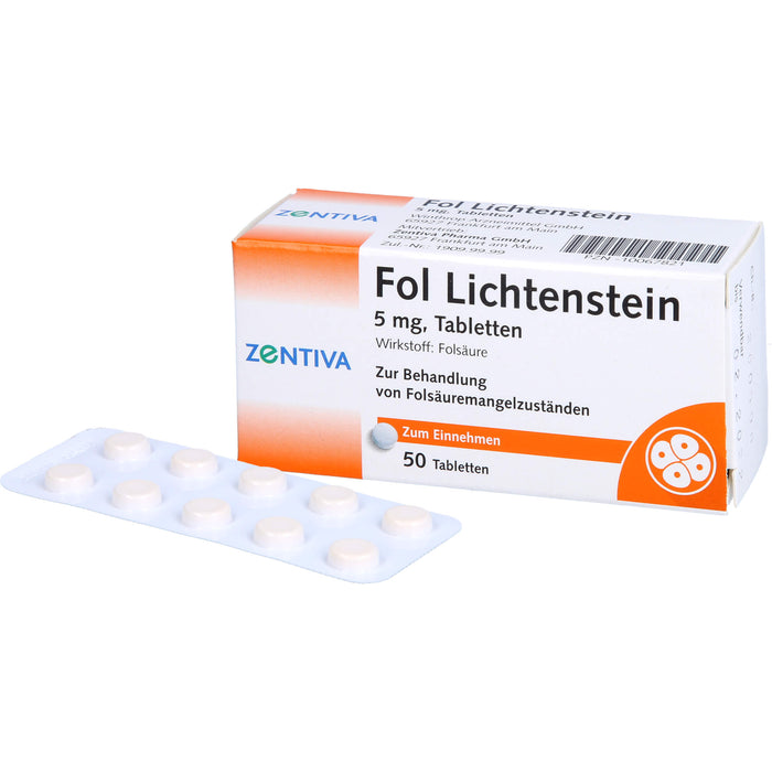 Fol Lichtenstein, 5 mg, Tabletten, 50 St. Tabletten