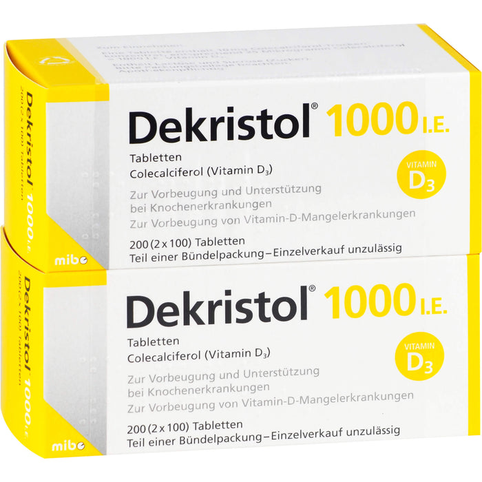 Dekristol 1.000 I.E. Tabletten, 200 pc Tablettes