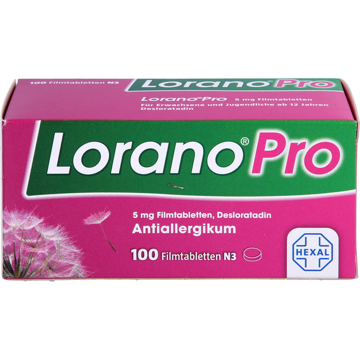 Lorano Pro 5 mg Filmtabletten Antiallergikum, 100 pcs. Tablets