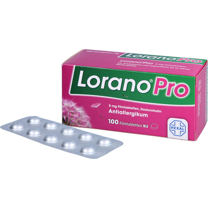 Lorano Pro 5 mg Filmtabletten Antiallergikum, 100 pcs. Tablets