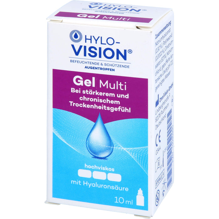 HYLO-VISION Gel Multi Augentropfen, 10 ml Lösung