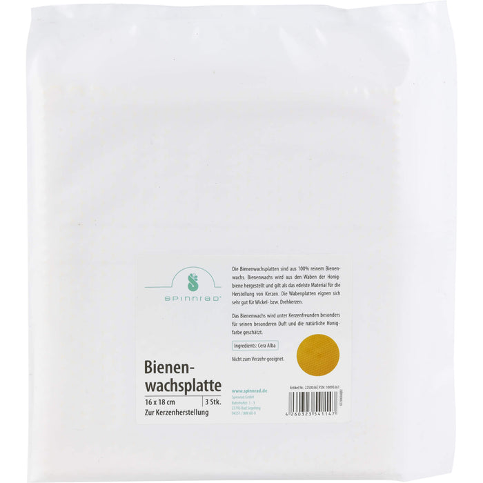 Bienenwachsplatten, 3 St