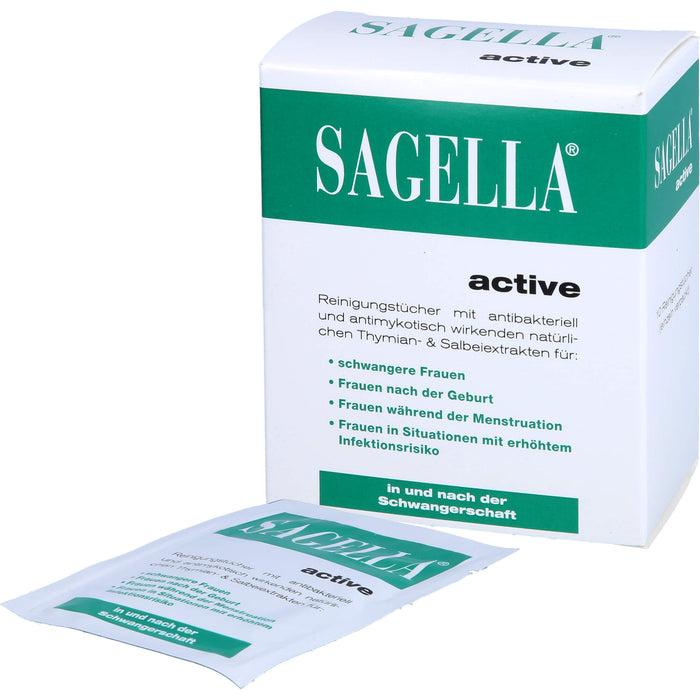 SAGELLA active Reinigungstücher in und nach der Schwangerschaft, 10 pcs. Cloths