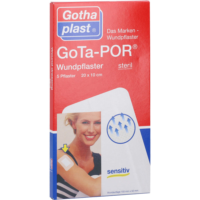 GoTa-POR Wundpflaster steril 20 x 10 cm, 5 pcs. Patch