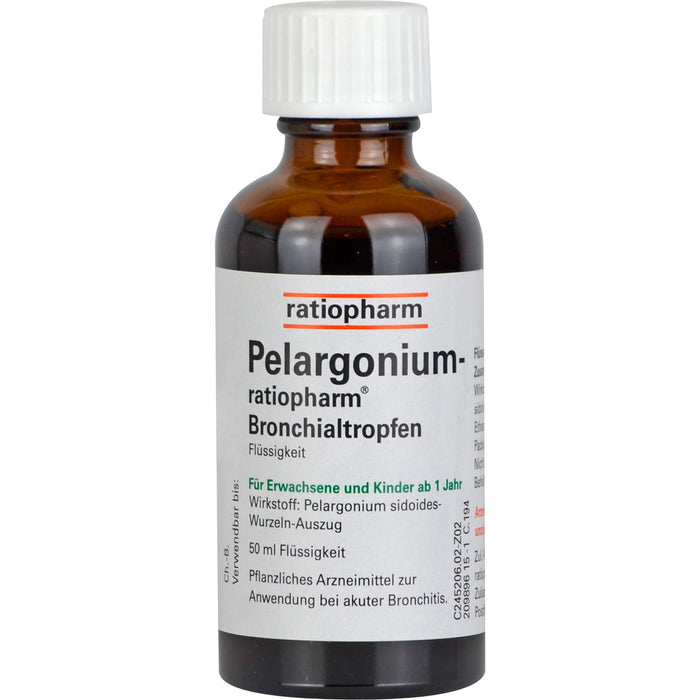 Pelargonium-ratiopharm Bronchialtropfen, 50 ml Solution