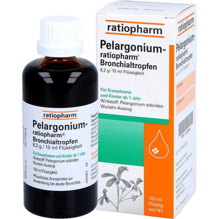 Pelargonium-ratiopharm Bronchialtropfen, 100 ml Lösung