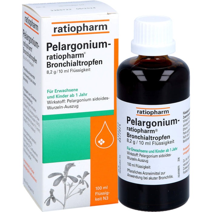 Pelargonium-ratiopharm Bronchialtropfen, 100 ml Lösung