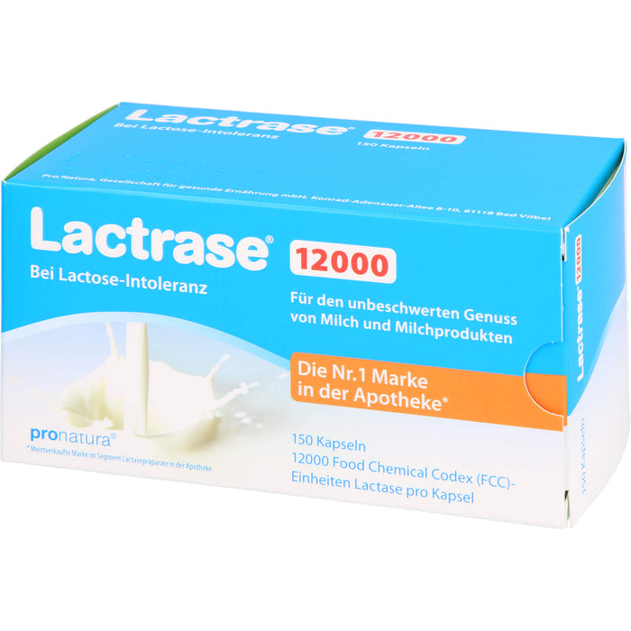 Lactrase 12000 bei Lactose-Intoleranz Kapseln, 150 St. Kapseln