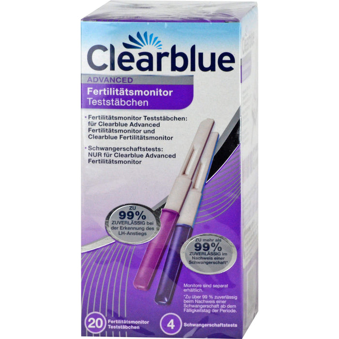 Clearblue Fertilitätsmonitor Advanced Teststäbchen, 24 pc Bandelettes réactives