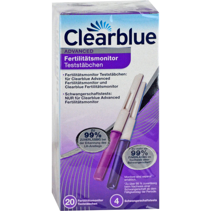 Clearblue Fertilitätsmonitor Advanced Teststäbchen, 24 pc Bandelettes réactives