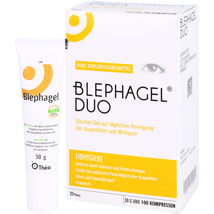 BLEPHAGEL DUO steriles Reinigungsgel zur Lidhygiene, 1 pc Paquet combiné