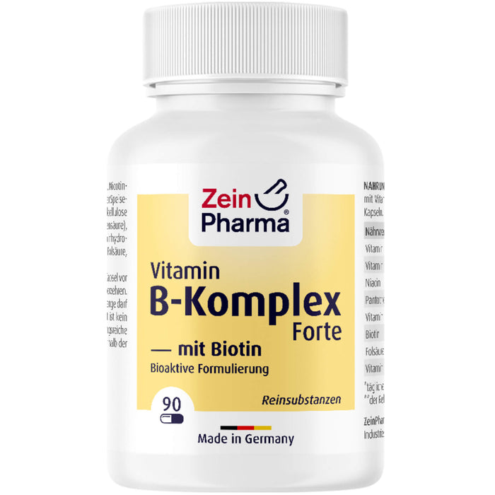 ZeinPharma Vitamin B Komplex + Biotin Forte Kapseln, 90 pc Capsules