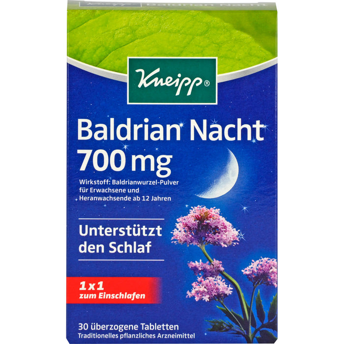 Kneipp Baldrian Nacht 700 mg Tabletten, 30 St. Tabletten