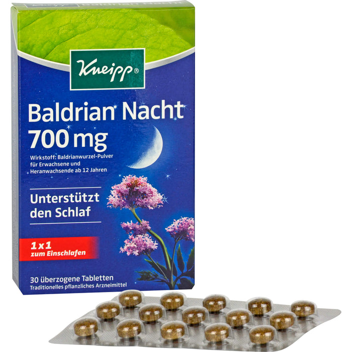 Kneipp Baldrian Nacht 700 mg Tabletten, 30 St. Tabletten