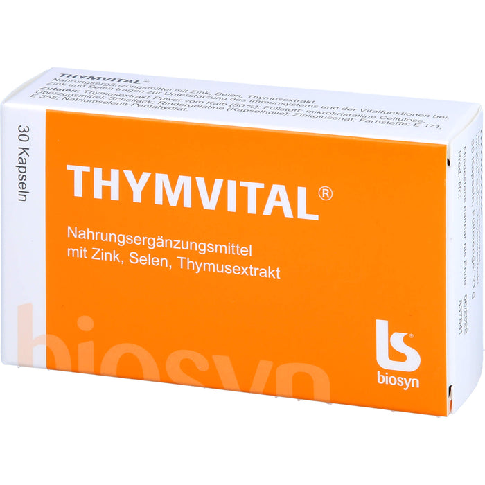 THYMVITAL Kapseln mit Thymusextrakt, Selen und Zink, 30 pcs. Capsules