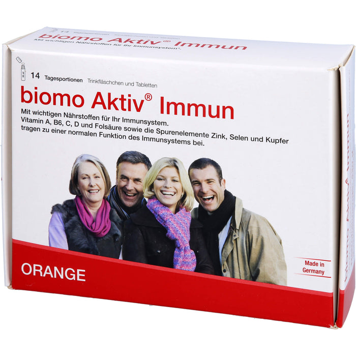 biomo Aktiv Immun Trinkfläschchen und Tabletten, 14 St. Portionen