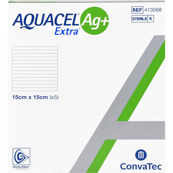 AQUACEL Ag+ Extra 15X15CM, 5 St. Kompressen