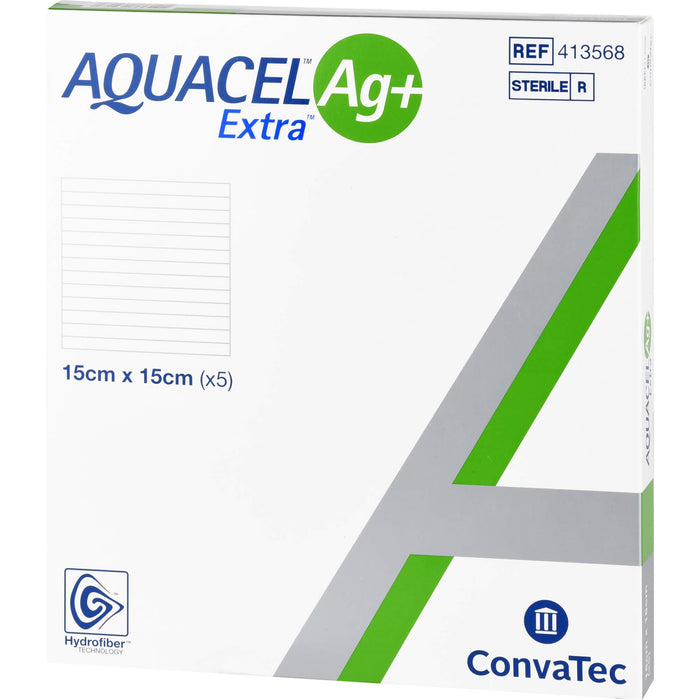 AQUACEL Ag EXTRA 15X15CM, 5 pcs. Compresses