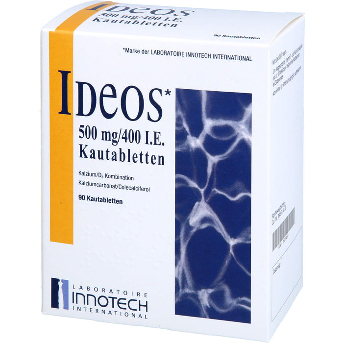 IDEOS 500 mg / 400 I.E. Kautabletten, 90 pc Tablettes