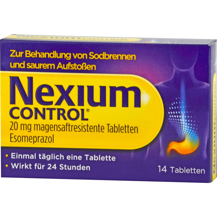 Nexium Control 20 mg Tabletten bei Sodbrennen, 14 pcs. Tablets