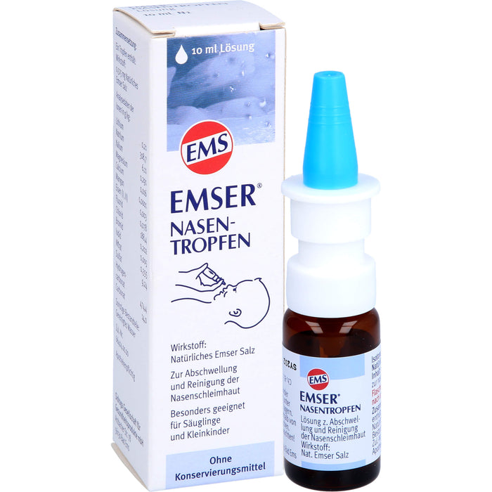 EMSER Nasentropfen zur Abschwellung und Reinigung der Nasenschleimhaut, 10 ml Solution