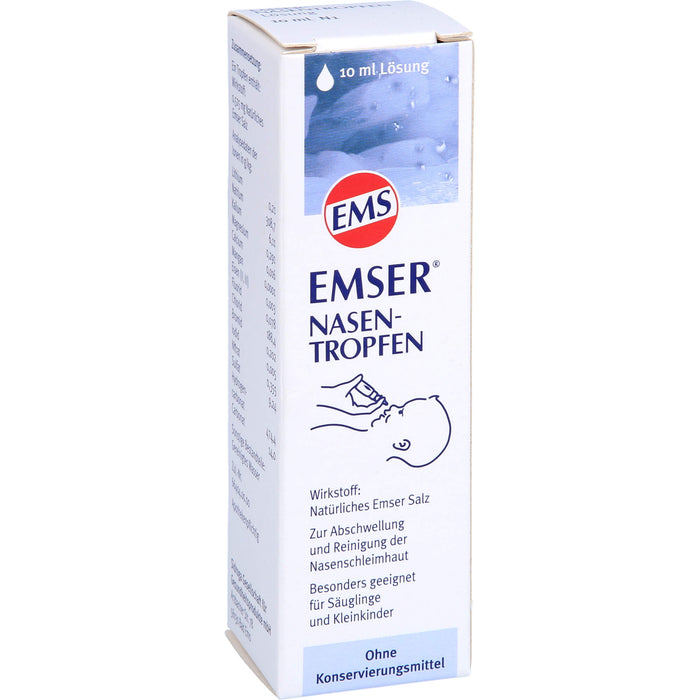 EMSER Nasentropfen zur Abschwellung und Reinigung der Nasenschleimhaut, 10 ml Solution