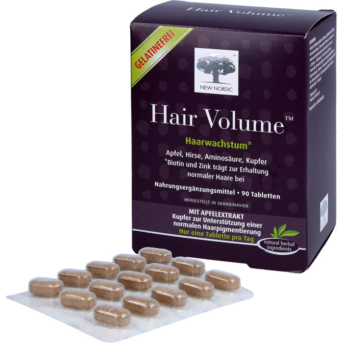 NEW NORDIC Hair Volume Haarwachstum Tabletten, 90 pc Tablettes