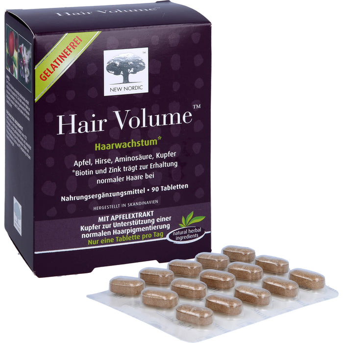 NEW NORDIC Hair Volume Haarwachstum Tabletten, 90 pcs. Tablets