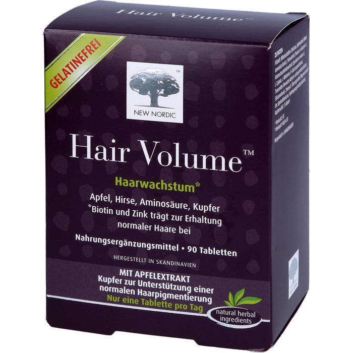 NEW NORDIC Hair Volume Haarwachstum Tabletten, 90 pc Tablettes