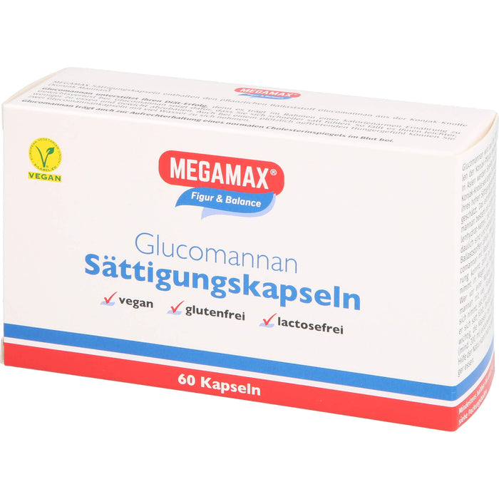 MEGAMAX Figur & Balance Glucomannan Sättigungskapseln, 60 pcs. Capsules