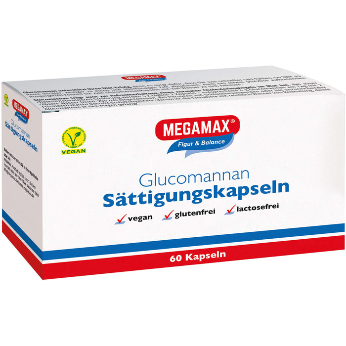 MEGAMAX Figur & Balance Glucomannan Sättigungskapseln, 60 pc Capsules