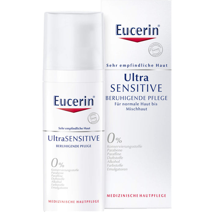 Eucerin UltraSensitive beruhigende Pflege für normale bis Mischhaut, 50 ml Crème