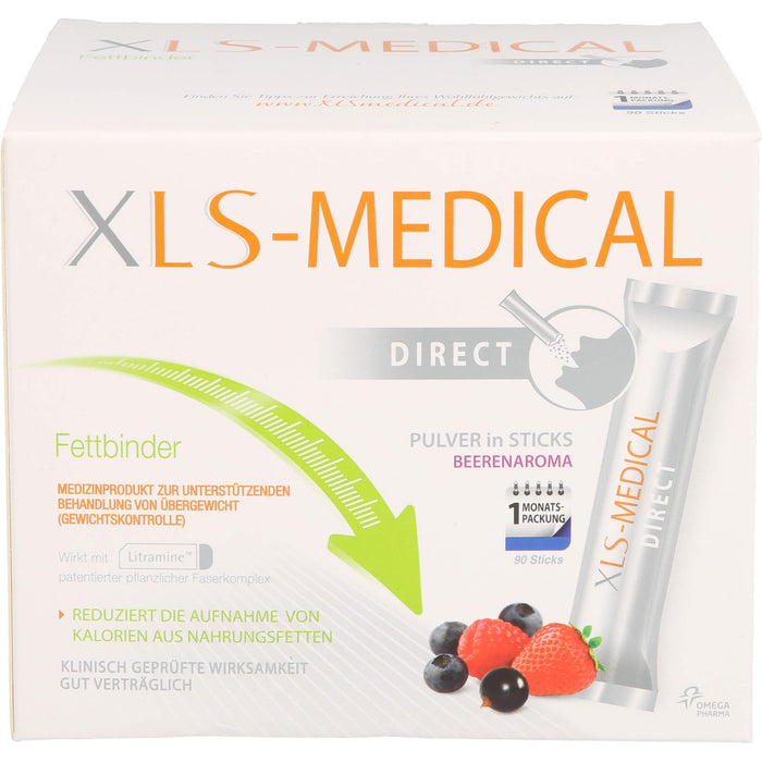 XLS-MEDICAL Fettbinder direkt Sticks mit angenehmem Beerengeschmack, 90 pcs. Sachets