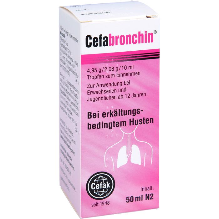 Cefabronchin, 4,95 g/2,08 g/10 ml, Tropfen zum Einnehmen, 50 ml TEI